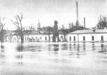 Potvynis ties Vilnios žiotimis (iš Istorijos ir etnografijos 
muziejaus)