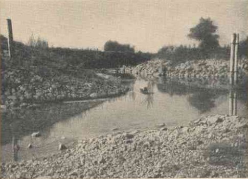 Sonžylos kanalo pradžia iš Lėvens (1935 m.).