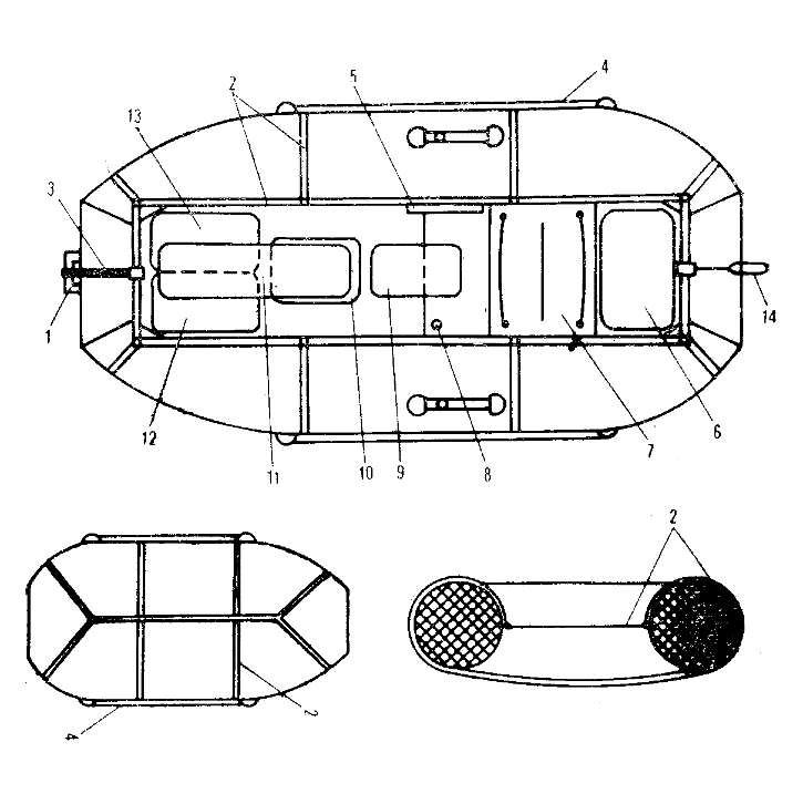 Bandažas ir daiktų dėliojimas valtyje Bandažas ir daiktų dėliojimas valtyje