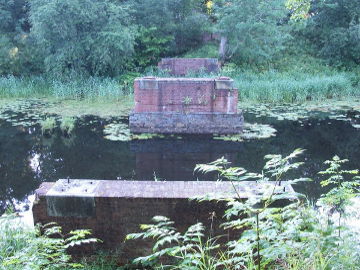 King Wilhelm channel. Remains of the bridge