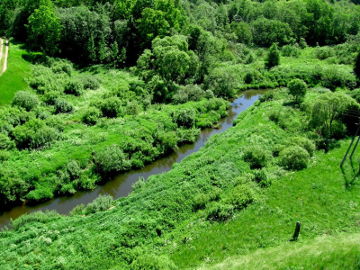 The river Salantas at the railway bridge (1.1 km)